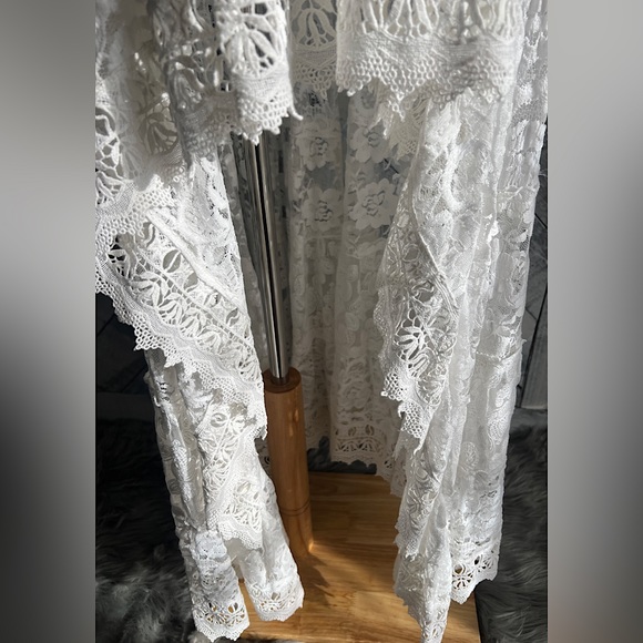 BOSTON PROPER NWOT LACE OFF-SHOULDER MAXI DRESS SIZE SMALL - Picture 6 of 8